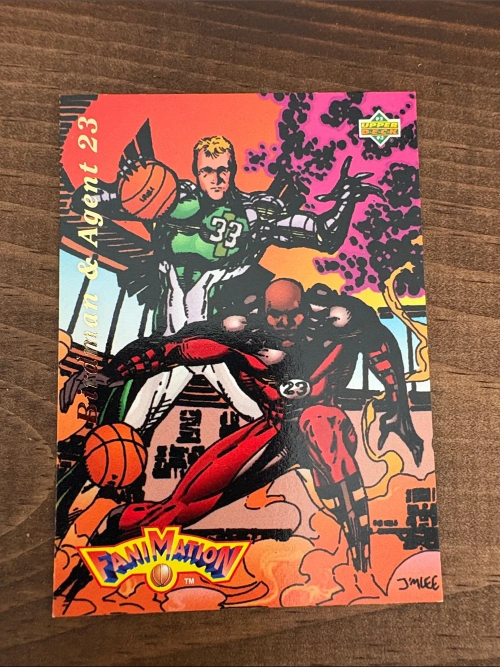 1993 Upper Deck Michael Jordan Larry Bird Comic Basketball Heroes Fanimation